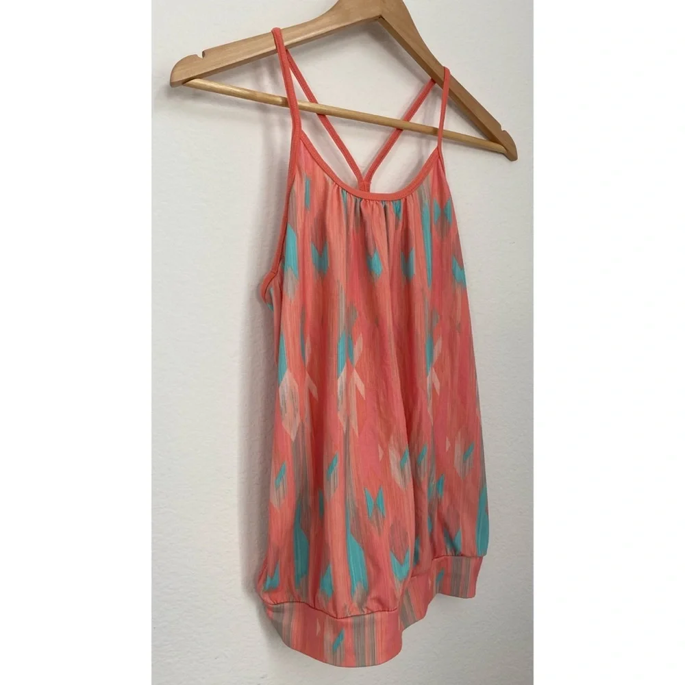 PrAna • Andie Abstract Print Thin Racerback Strap Activewear Tank Top - Picture 2 of 14